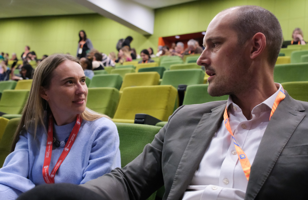 Cashelle and Francis Woods discuss raising boys at Women Deliver in Naarm/Melbourne.