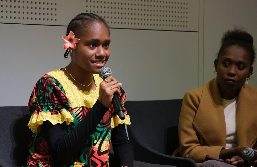 Vepaiamele, 17, from Vanuatu believes both boys and girls should talk about gender equality.